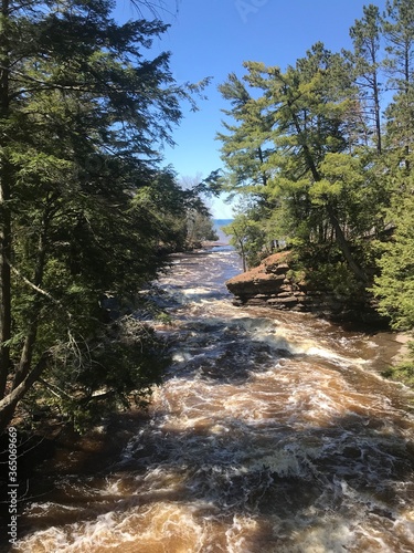 waterfall in Michigan