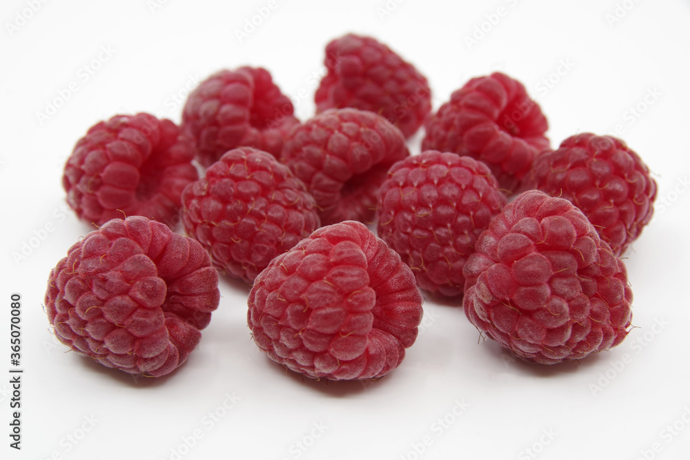 Red raspberry isolated on a white background. Raspberries. Red raspberry isolated on a white background. Raspberries.