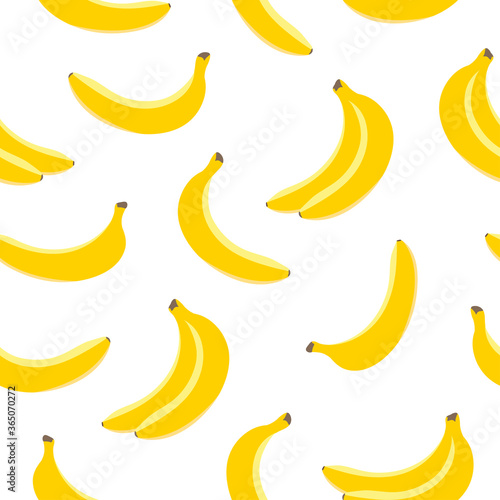Banana pattern on white background