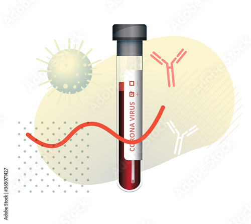 Serologic Test (Antibody) by Immune Cells - Illustration
