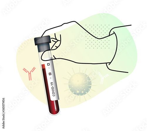 Serologic Test (Antibody) by Immune Cells - Illustration