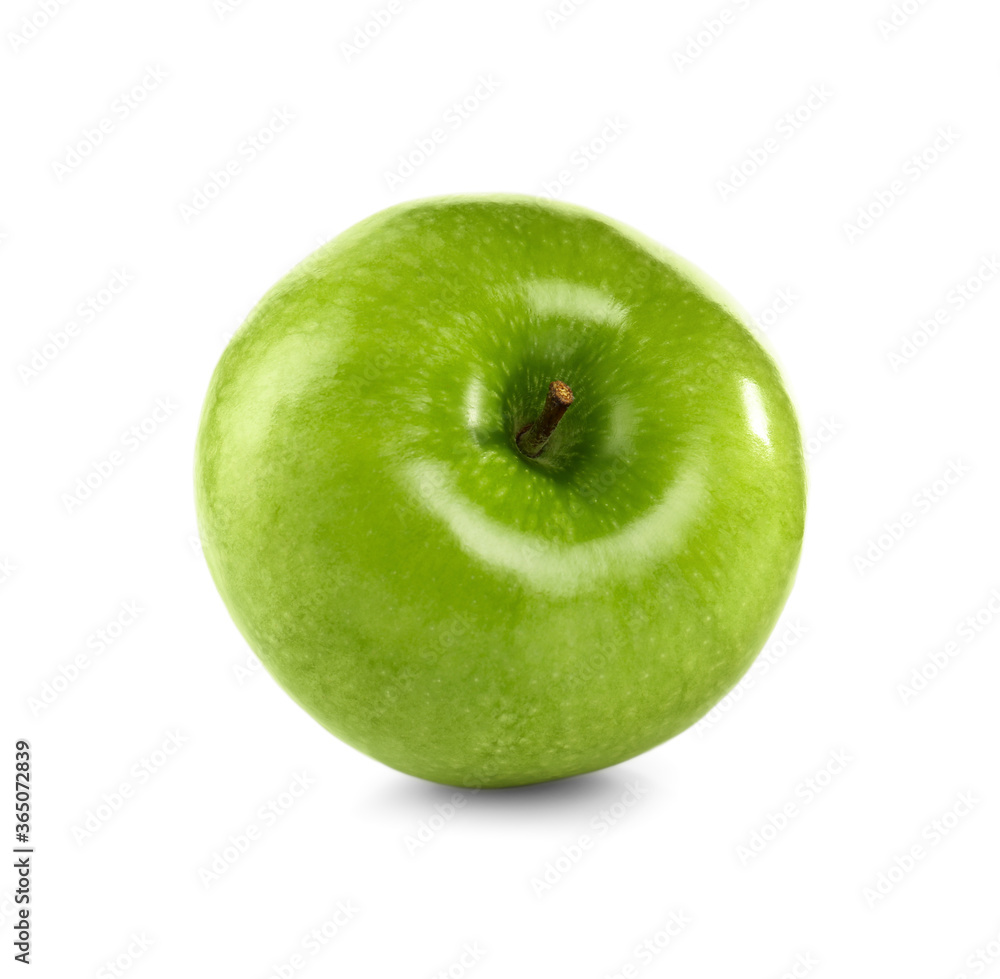 Fresh juicy green apple isolated on white Fresh juicy green apple isolated on white