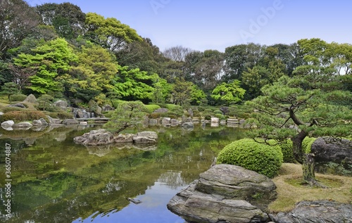 Ohori Park Japanese Garden Fukuoka city, Japan