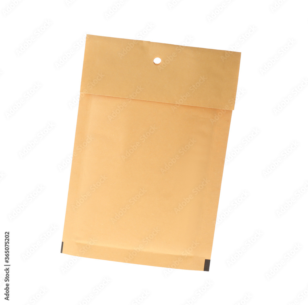 Kraft paper envelope isolated on white. Mail service Kraft paper envelope isolated on white. Mail service