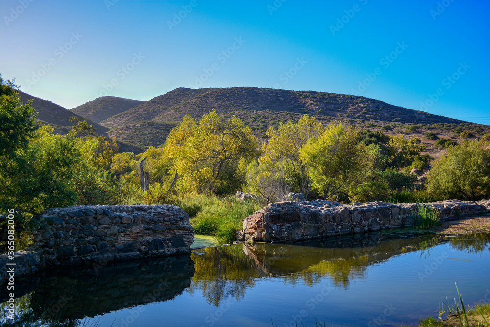 Fototapeta premium autumn landscape with lake