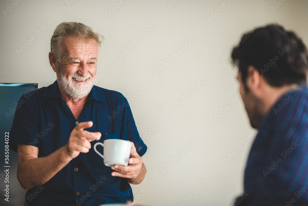 senior father and about son having fun and happy at home, living at home with family senior father and about son having fun and happy at home, living at home with family