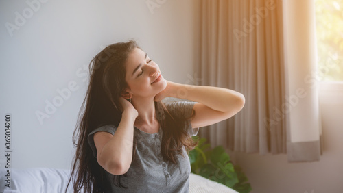 Pretty young woman relaxing...