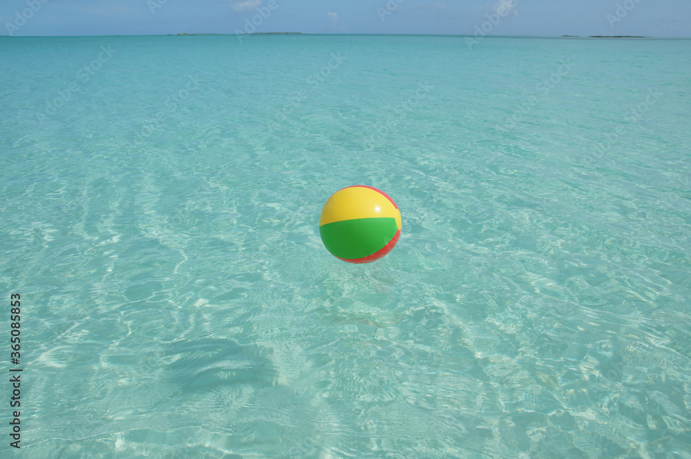 Floating Beach Ball - Crystal Clear Water - Exumas Bahamas