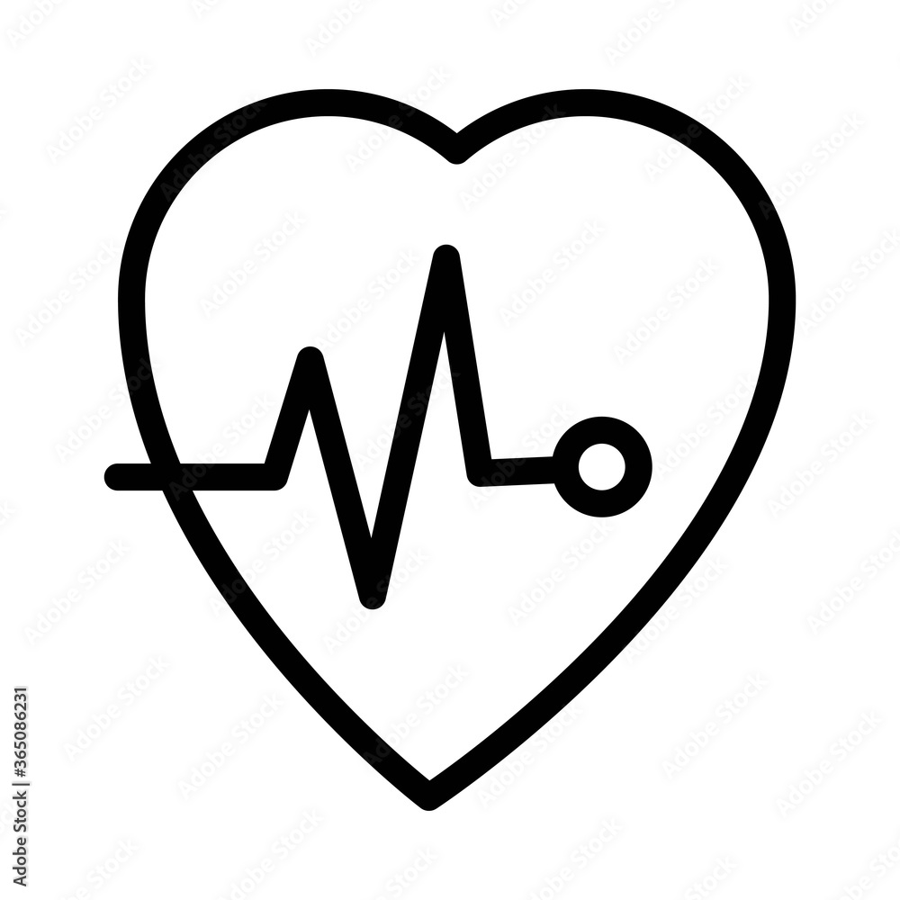 Heart beat icon. Heart pulse cardiogram symbol. Heart beat icon. Heart pulse cardiogram symbol.