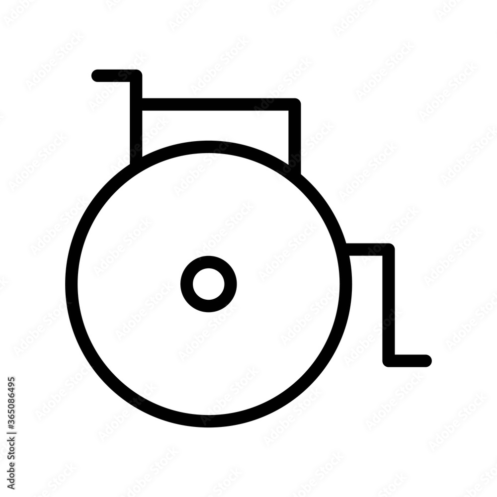Wheelchair icon in line design style. Handicapped, disabled symbol. Wheelchair icon in line design style. Handicapped, disabled symbol.