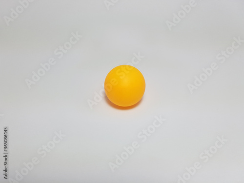 Orange Ping Pong Ball, Isolated on White Background