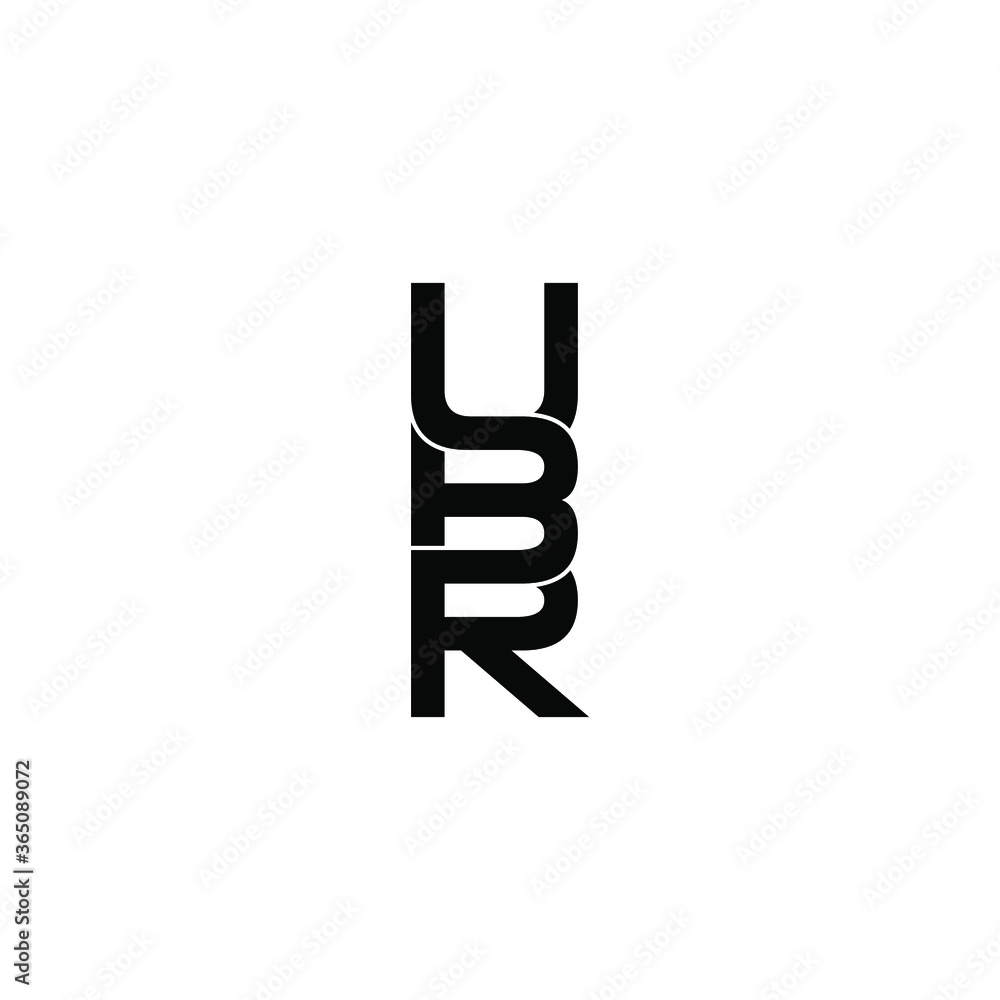Obraz premium ubr letter original monogram logo design