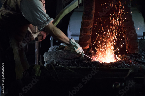 Blacksmith Smith Farrier Forging Molten Molten Metal 