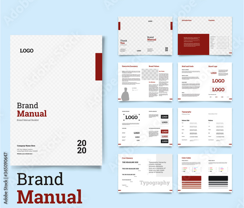 Brand Identity Guideline Brand Manual Minimal and Professional branding guidelines Brand Guideline Brand Book Identity Design Guideline Design corporate identity photo