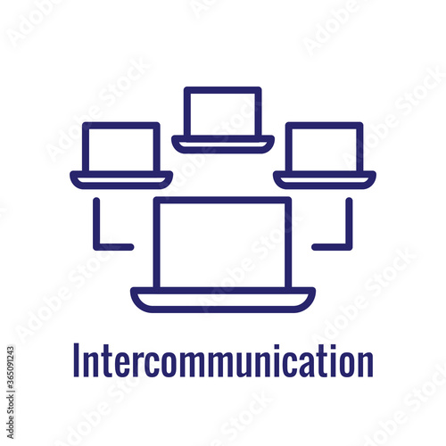 Remote work icon showing work from home concept