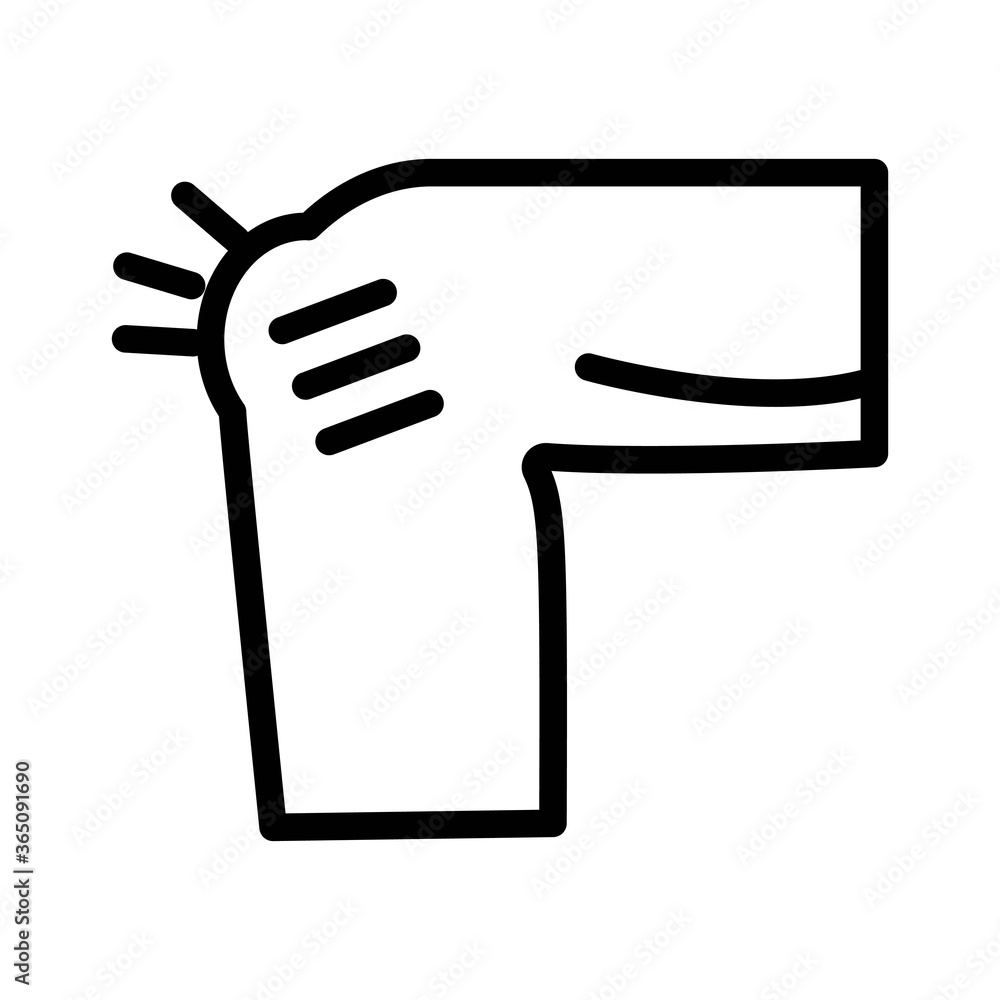 Knee pain icon in line design style. Medical, healthcare concept. Knee pain icon in line design style. Medical, healthcare concept.