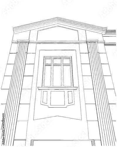 Eclectic Building House Vector 