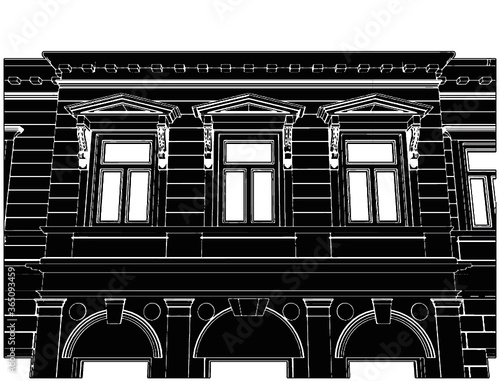 Eclectic Building House Vector 