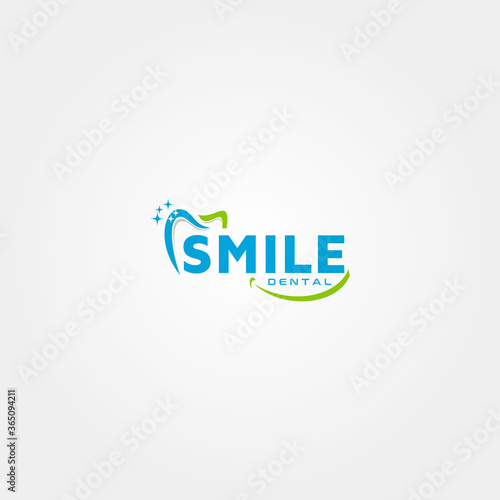Smile Dental treatment vector logo design template idea