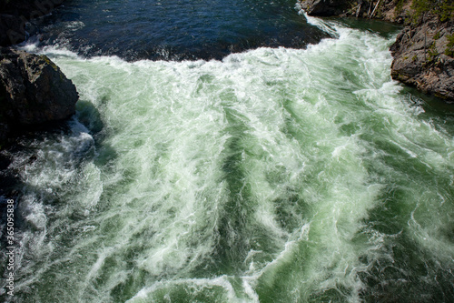 water flowing over rocks