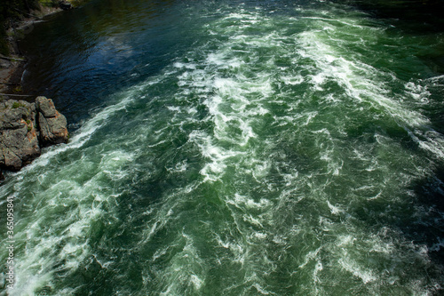 water flowing into the water