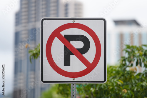駐車禁止、道路標識、アメリカ、