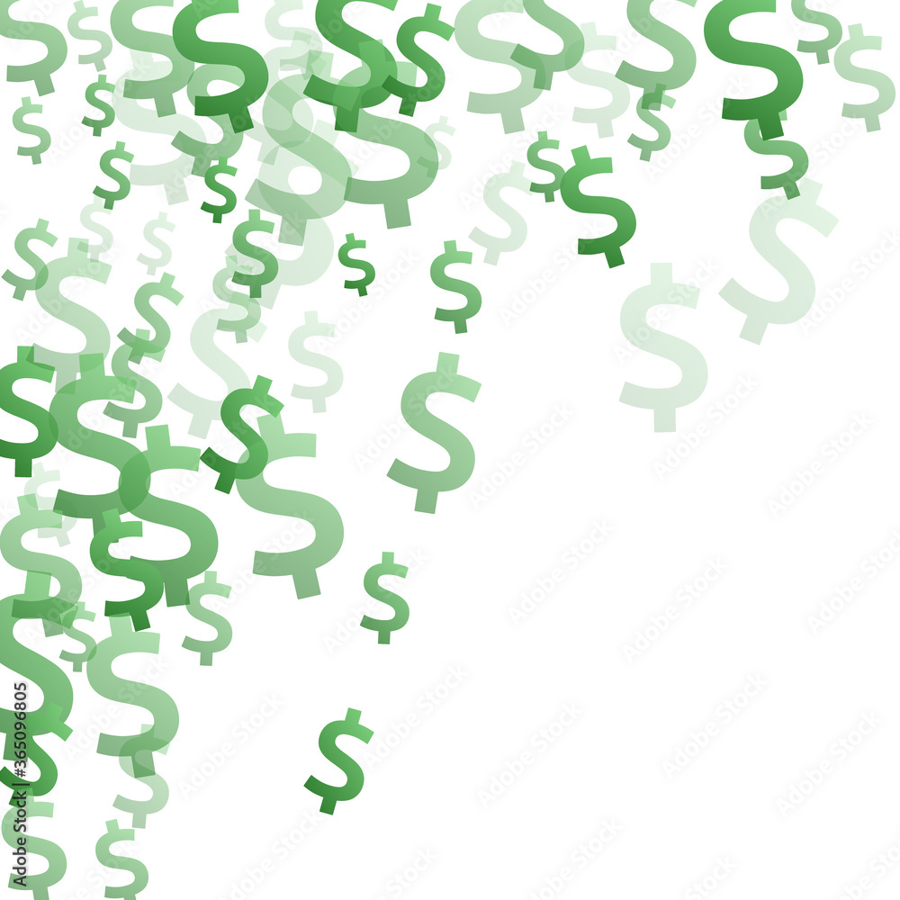 Green dollar signs flying currency vector design. Green dollar signs flying currency vector design.