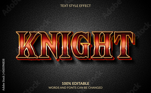 Editable Text Effect, Knight Esport Text Style