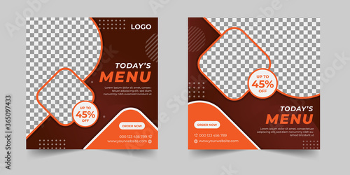 fast food, food menu, delicious burger service and special offer, supper discount  social media post template vector design