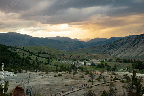 view of a small village in the mountains