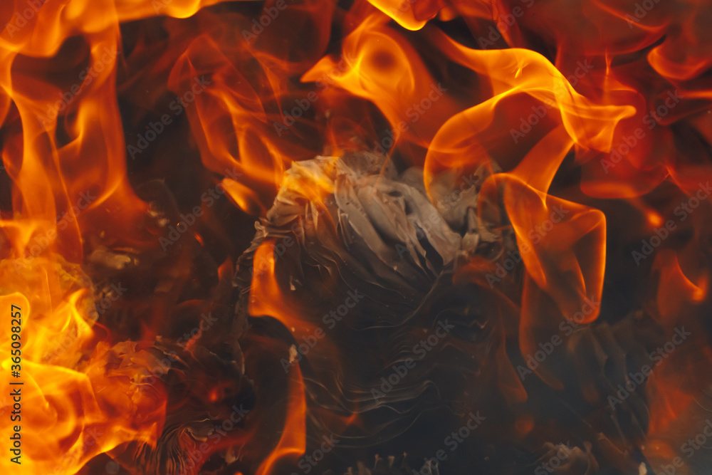 Fototapeta premium blazing fire background with tongues of flame
