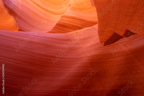 Panoramic image of the colorful Sunset on the Grand Canyon in Grand Canyon National Park from the south rim part,Arizona,USA, on a sunny cloudy day with blue or gloden sky