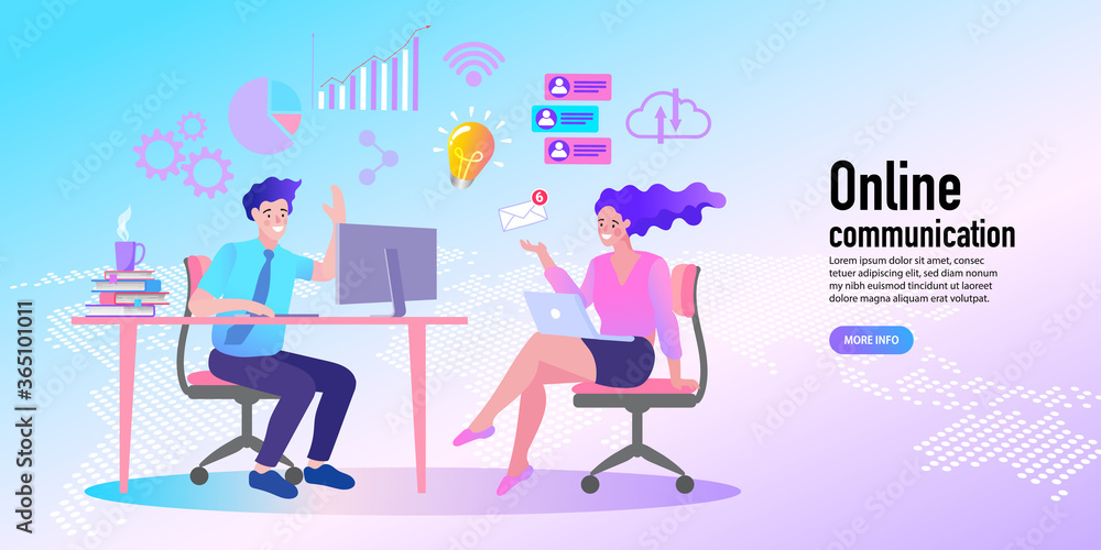 vector illustration of business people in office vector illustration of business people in office