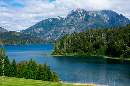 View of Mount Lopez  Cerro Lopez  and Perito Moreno Lake  Lago Moreno . Bariloche  Argentina