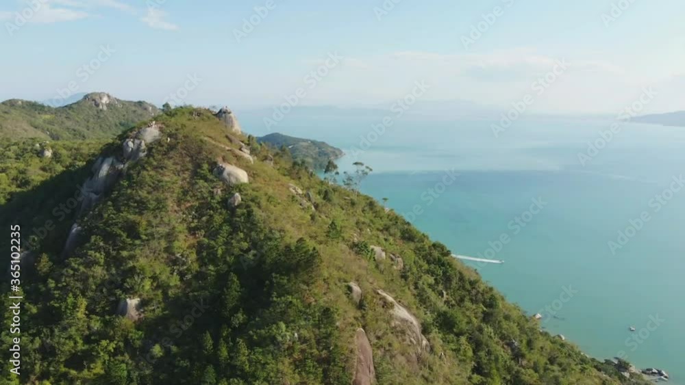 Aerial view of Marcado Peak in Serra do Mar, Brazil. Aerial view of Marcado Peak in Serra do Mar, Brazil.