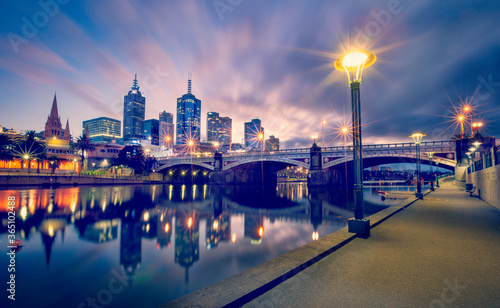 Melbourne city at dawn