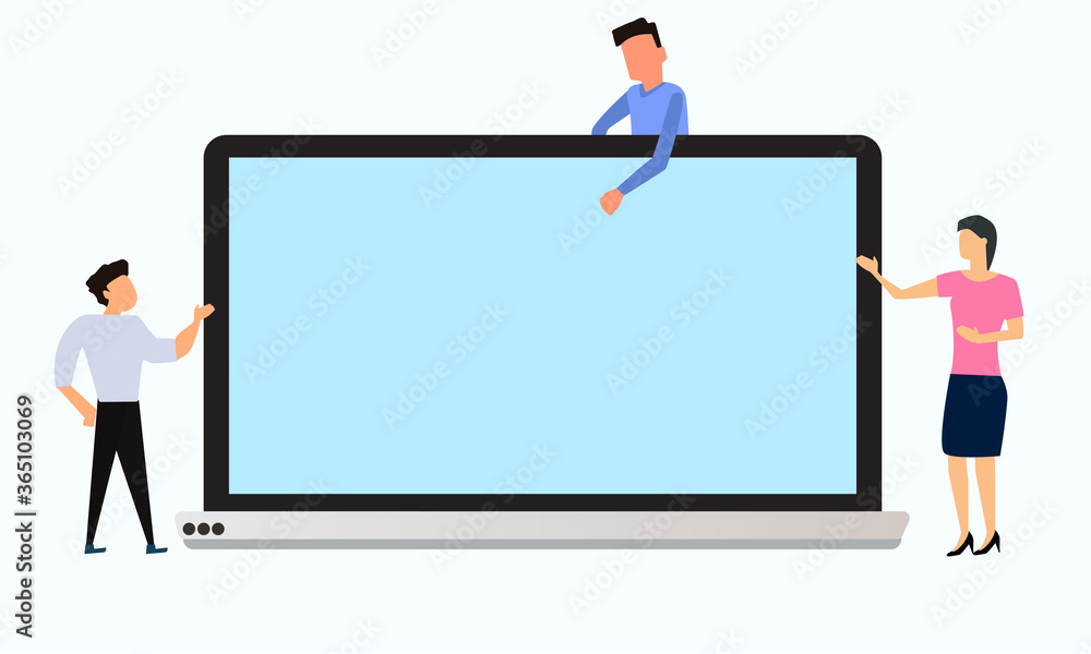 People laptop flat design,Startup business concept vector illustration. People laptop flat design,Startup business concept vector illustration.