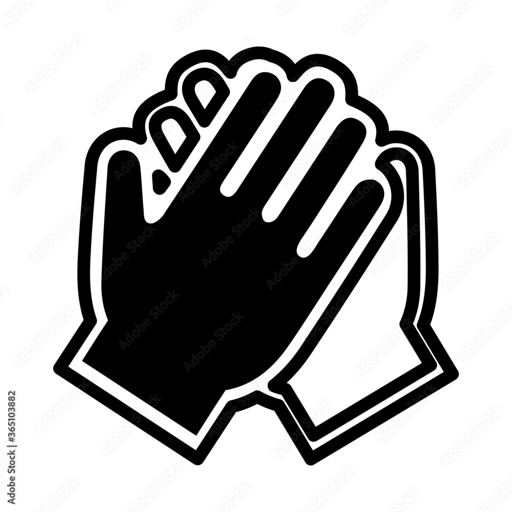 Obraz premium Holding hands icon
