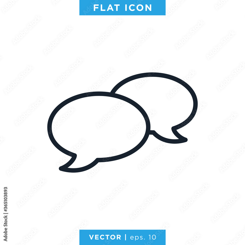 Speech Bubble Chat Talk Icon Vector Logo Template Speech Bubble Chat Talk Icon Vector Logo Template