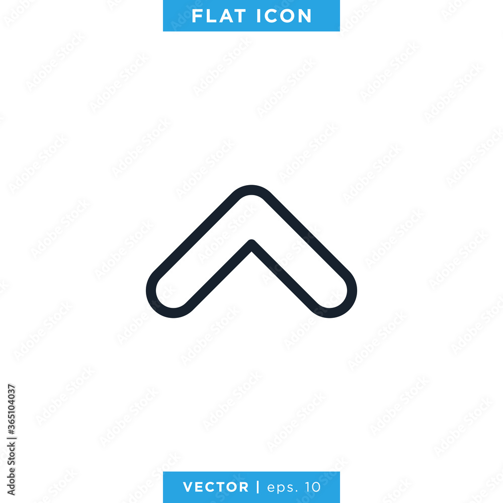 Obraz premium Up Arrow Icon Vector Design Template. Rounded Style With Editable Stroke