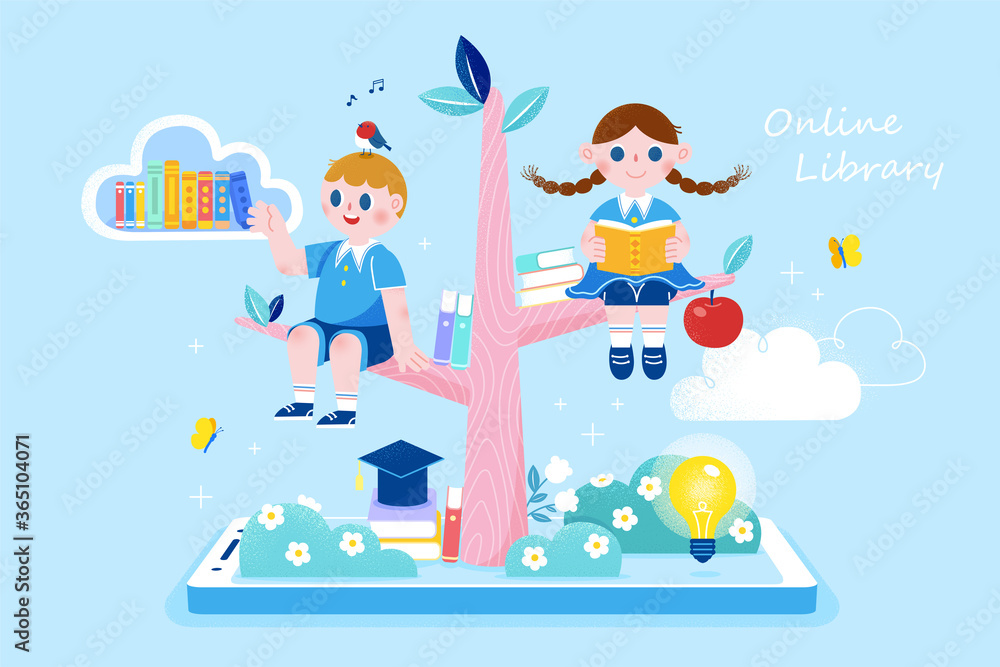 Online library concept Online library concept