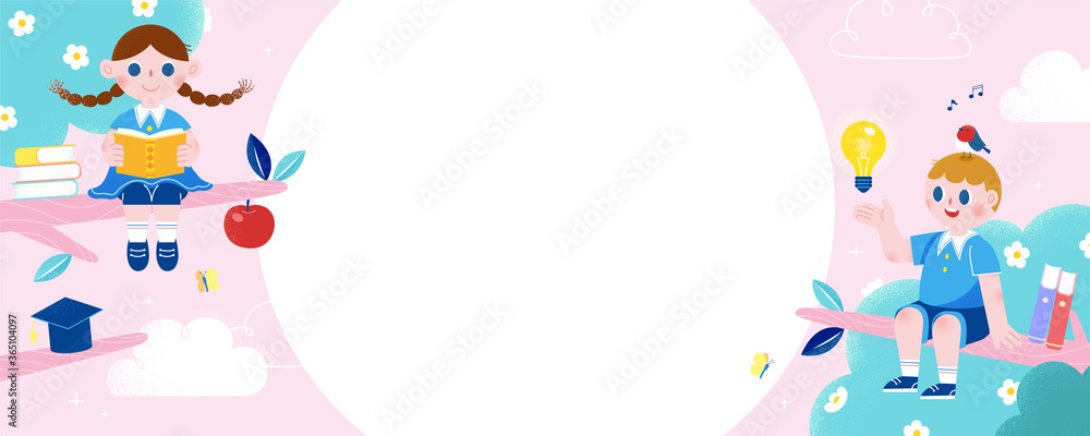 Blank banner for learning concept Blank banner for learning concept