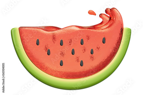 Watermelon jelly slice