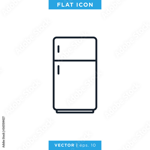 Refrigerator Icon Vector Icon Design Template. Editable Stroke