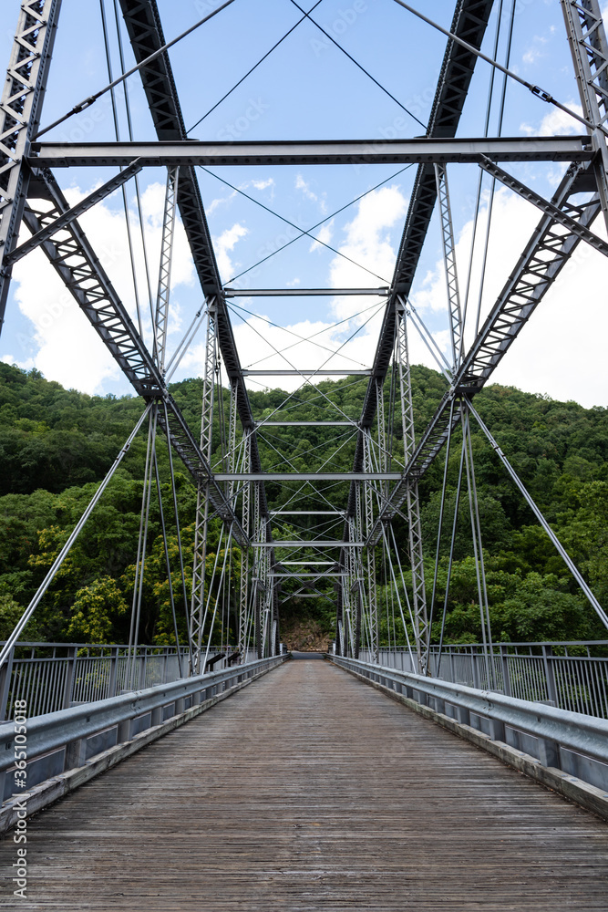 Historic Fayette Station Bridge in the New River Gorge in West Virginia