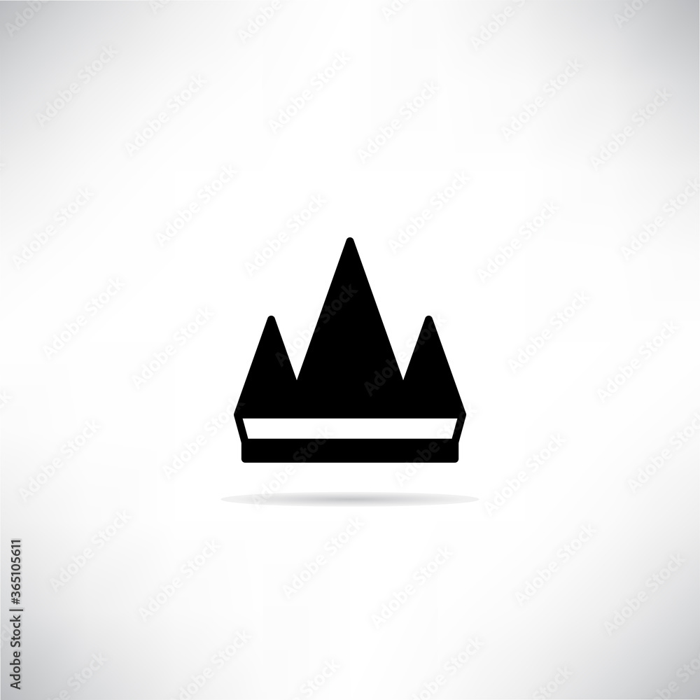 crown icon with shadow on gray background vector illustration crown icon with shadow on gray background vector illustration