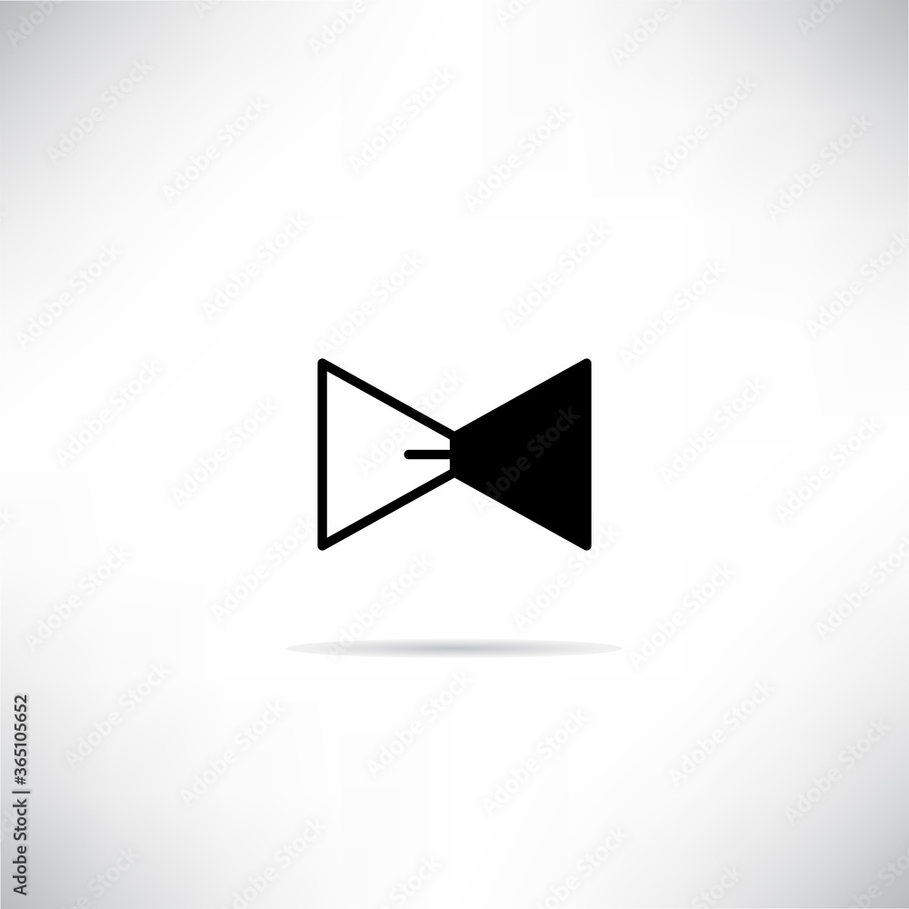 bow tie icon with shadow on gray background vector illustration bow tie icon with shadow on gray background vector illustration
