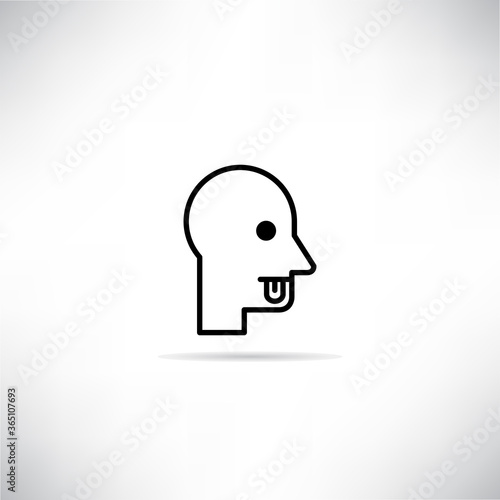 human face cheeky face icon vector illustration