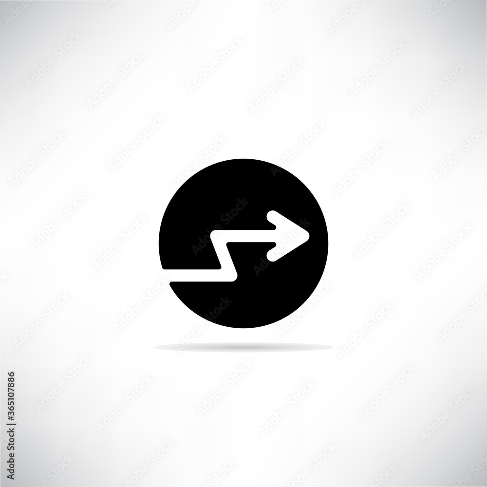 next arrow icon with drop shadow vector illustration next arrow icon with drop shadow vector illustration