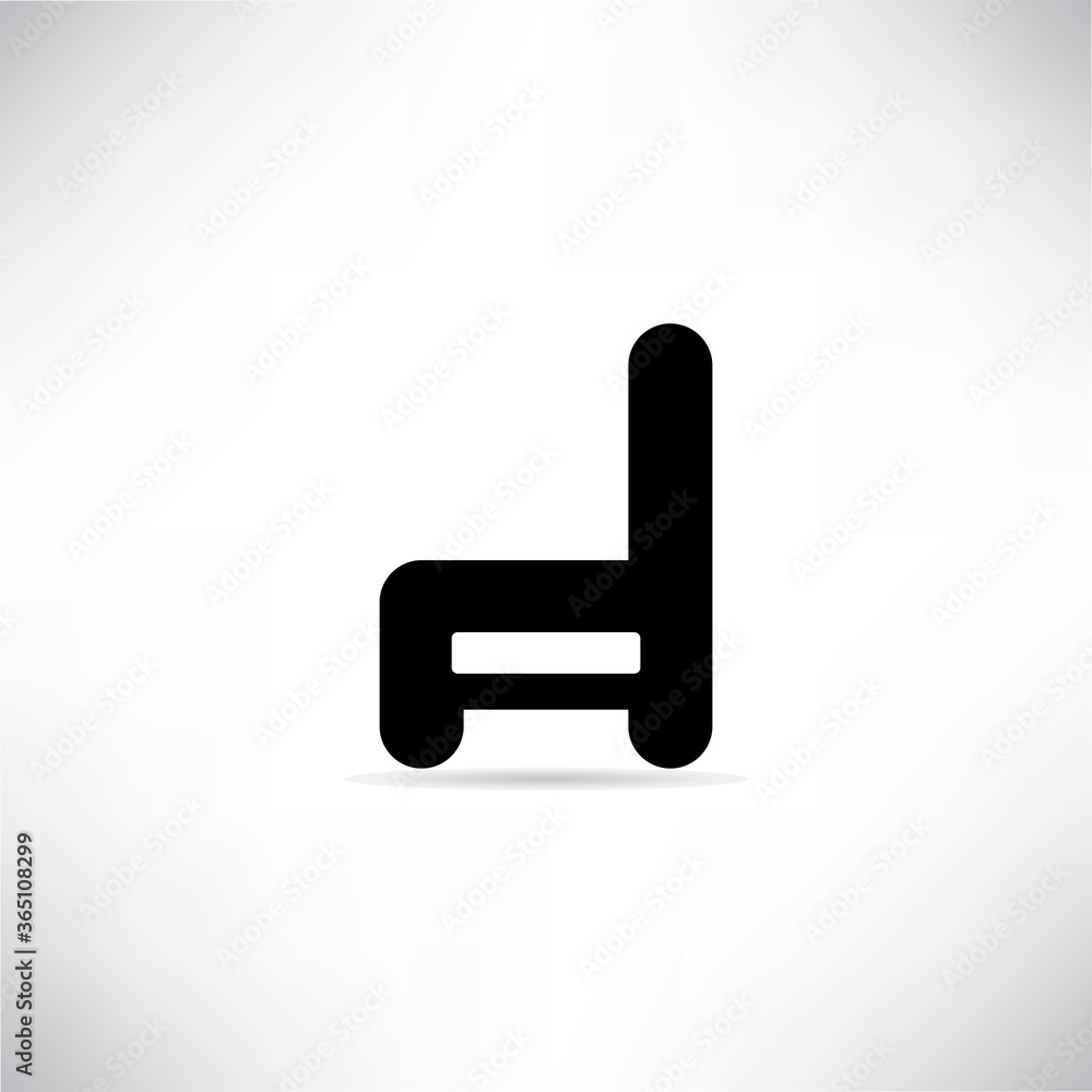 chair icon with drop shadow vector illustration chair icon with drop shadow vector illustration